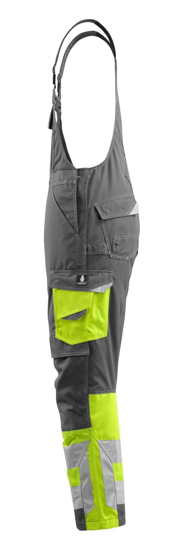 MASCOT® Sunderland Latzhose Größe 76C48, dunkelanthrazit/hi-vis gelb Produktbild img2 L