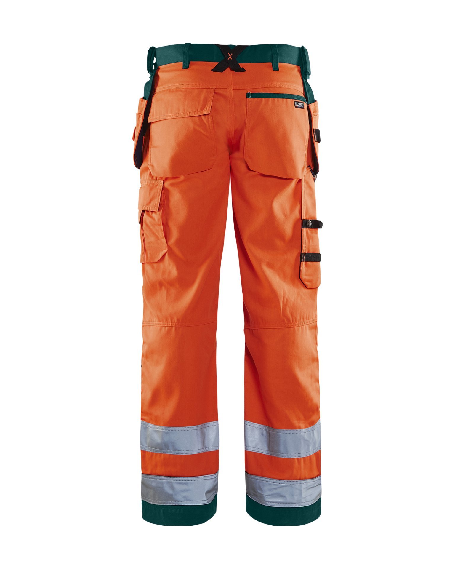 High Vis Handwerker Arbeitshose High Vis Orange/Grün D28 Produktbild img2 L