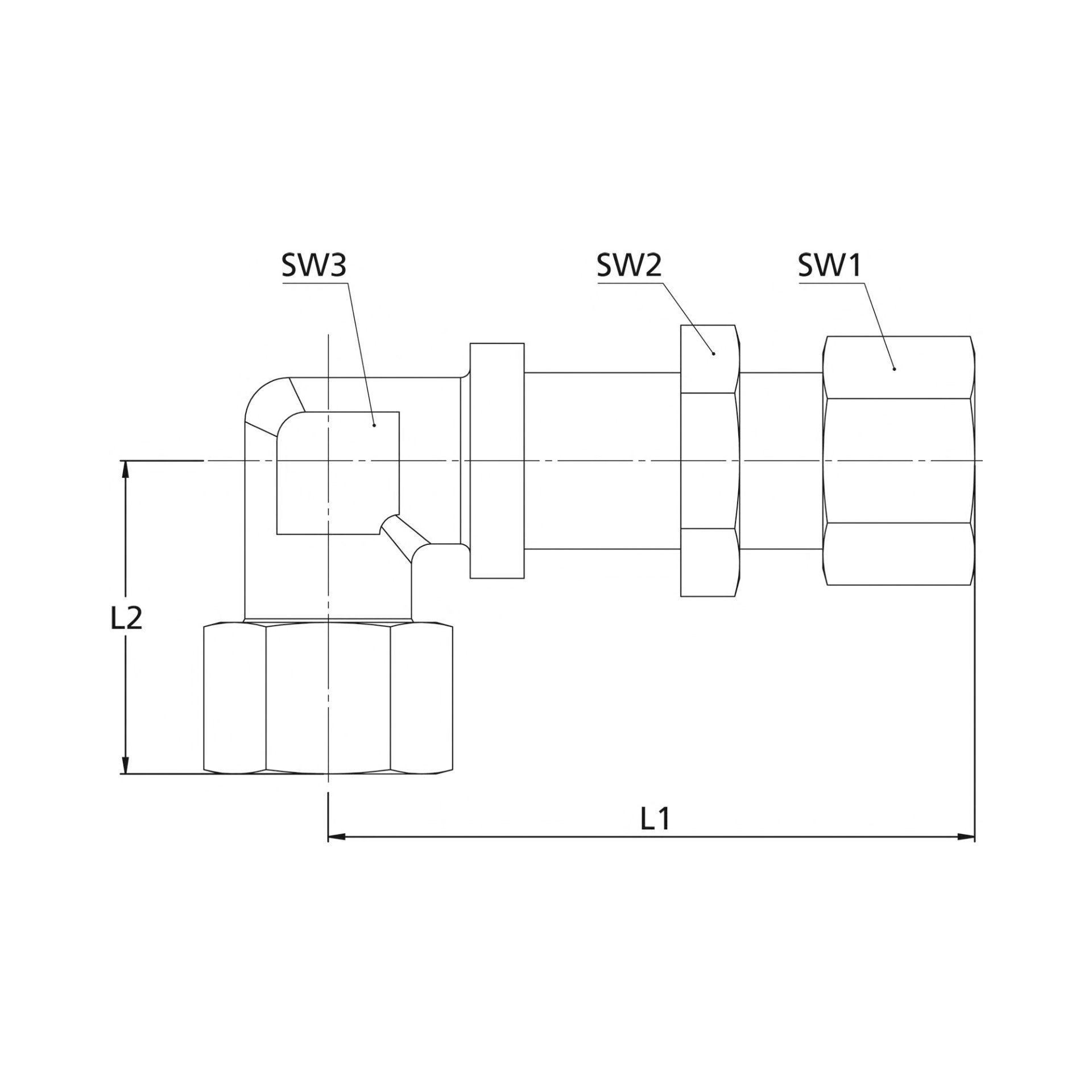 Winkel-Schottverschraubung, Rohr-Außen-Ø 16 mm, Stahl verzinkt Produktbild img2 L