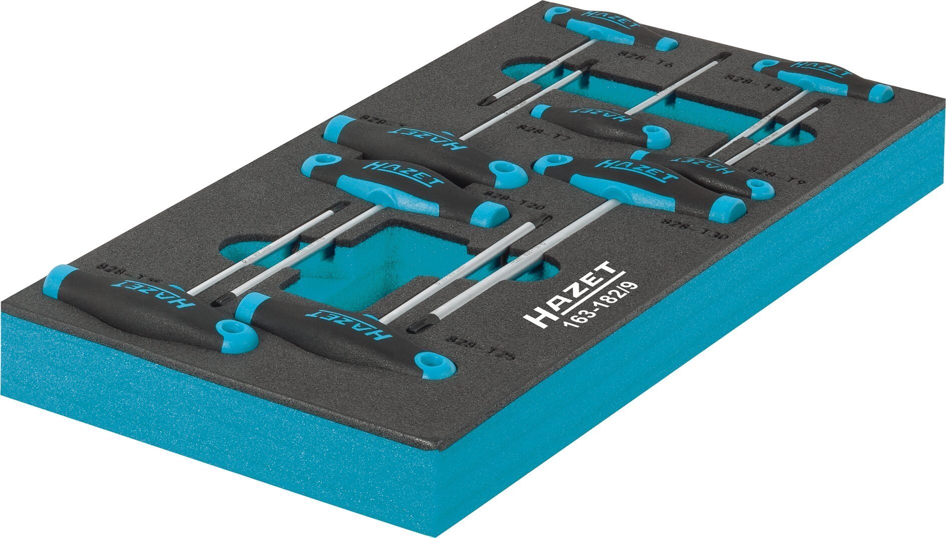 HAZET Schraubendreher Satz ∙ mit T-Griff 163-182/9 ∙ Innen TORX® Profil ∙ 9-teilig ∙ T6 ∙ T7 ∙ T8 ∙ T9 ∙ T10 ∙ T15 ∙ T20 ∙ T25 ∙ T30 Produktbild img2 L