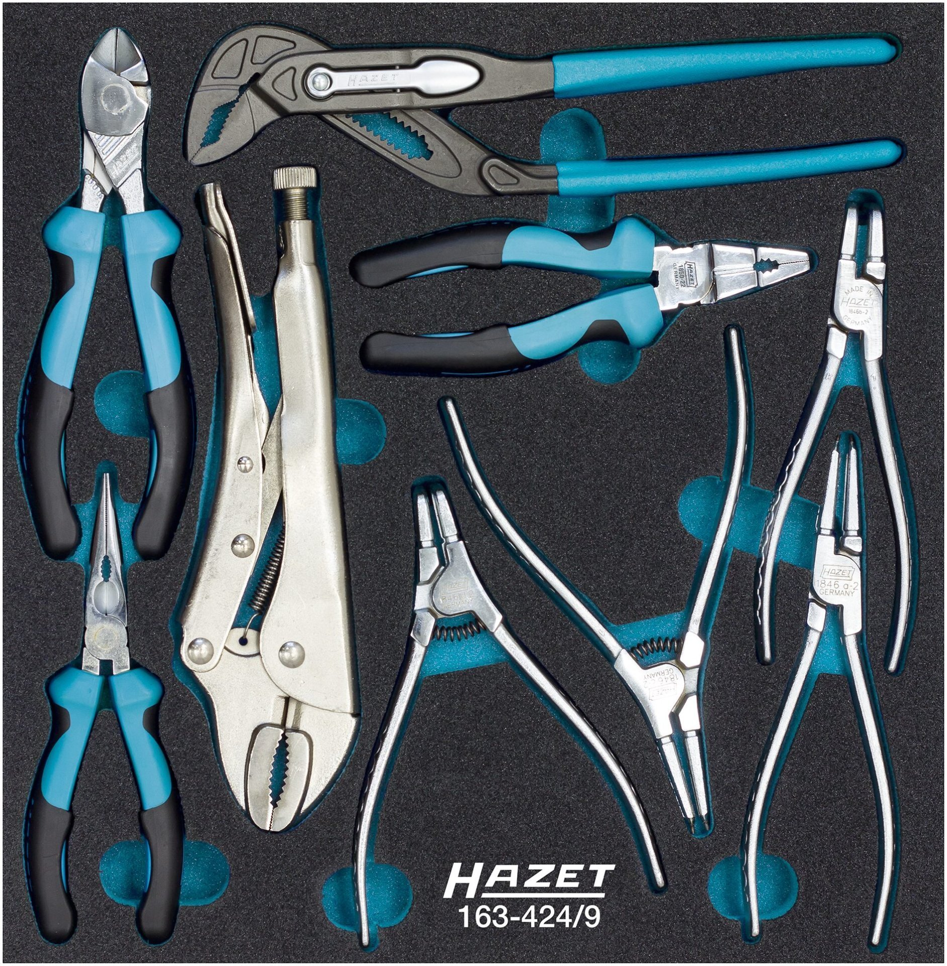 HAZET Zangen Satz 163-424/9 ∙ 9-teilig Produktbild img1 L