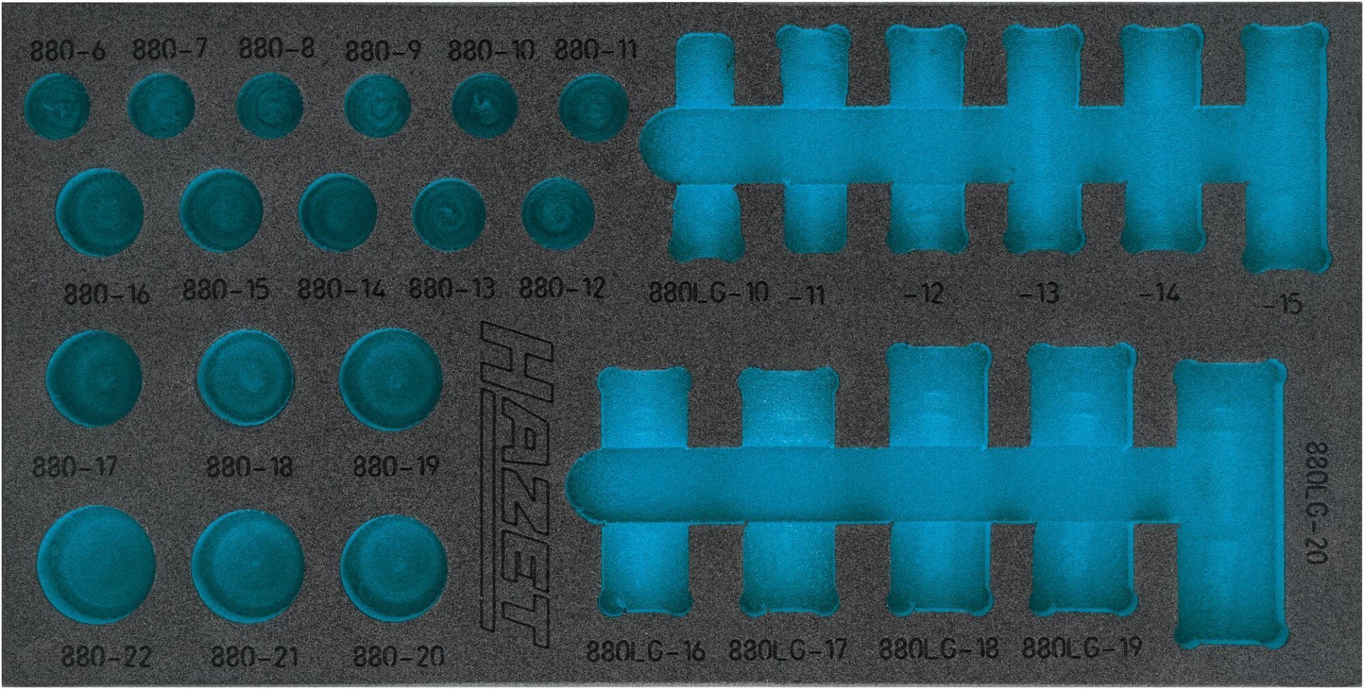 HAZET 2-Komponenten Weichschaumeinlage 163-489L ∙ L x B: 342 mm x 172 mm Produktbild img1 L