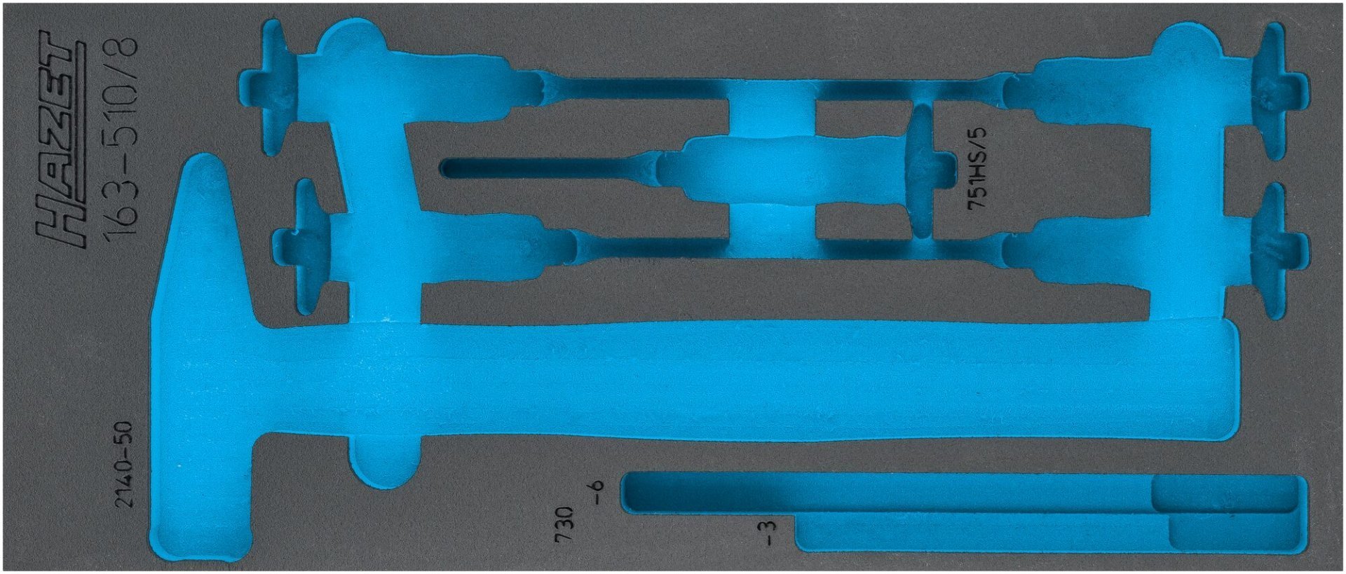 HAZET 2-Komponenten Weichschaumeinlage 163-510L ∙ L x B: 392 mm x 172 mm Produktbild img1 L