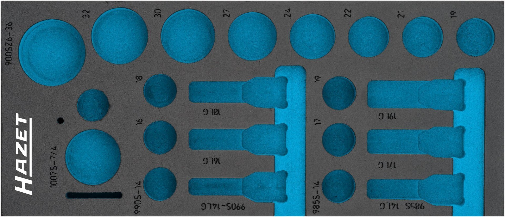 HAZET 2-Komponenten Weichschaumeinlage 163-570L ∙ L x B: 392 mm x 172 mm Produktbild img1 L