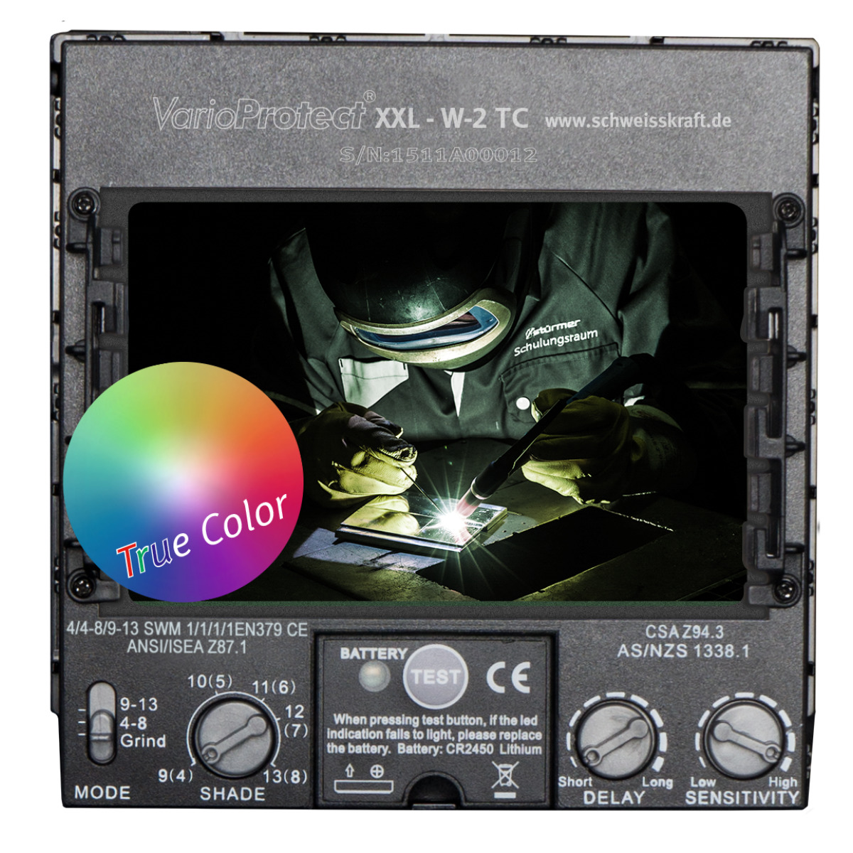 Schweisskraft Automatik-Schweißschutzhelm VarioProtect XXL-W-2 TC rot Produktbild img3 L