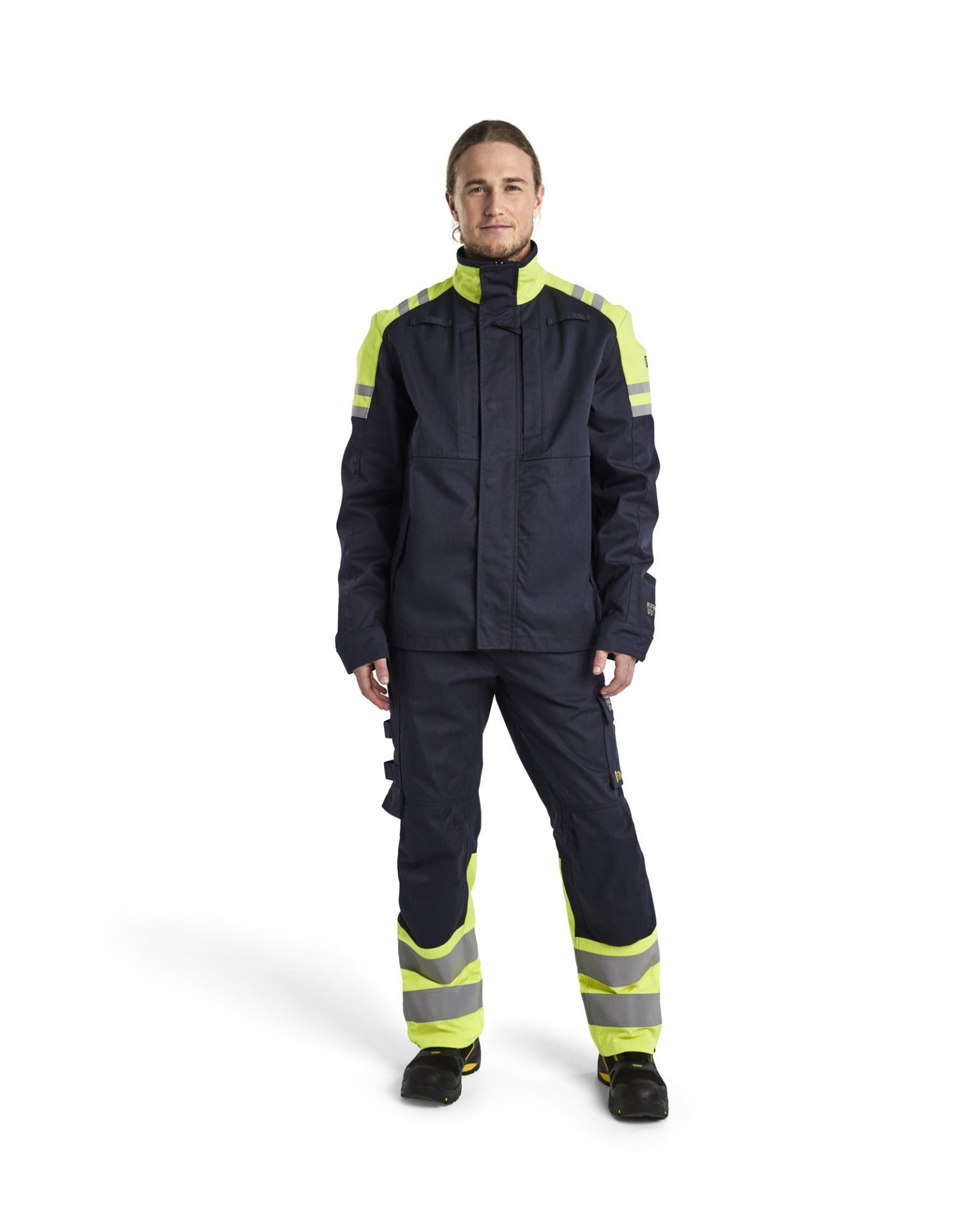Arbeitshose Inhärent Stahl Marineblau/ High Vis Gelb C44 Produktbild img3 L