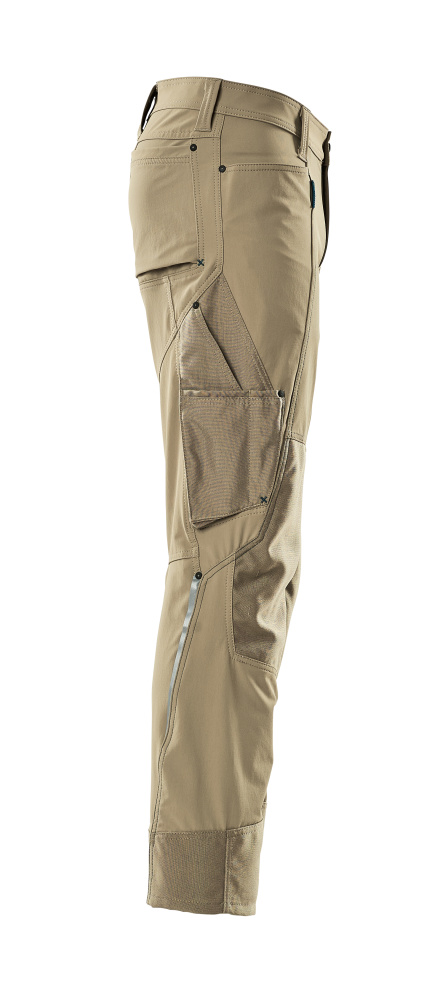 Hose mit Knietaschen, Stretch, leicht Hose Größe 76C52, hellkhaki Produktbild img4 L