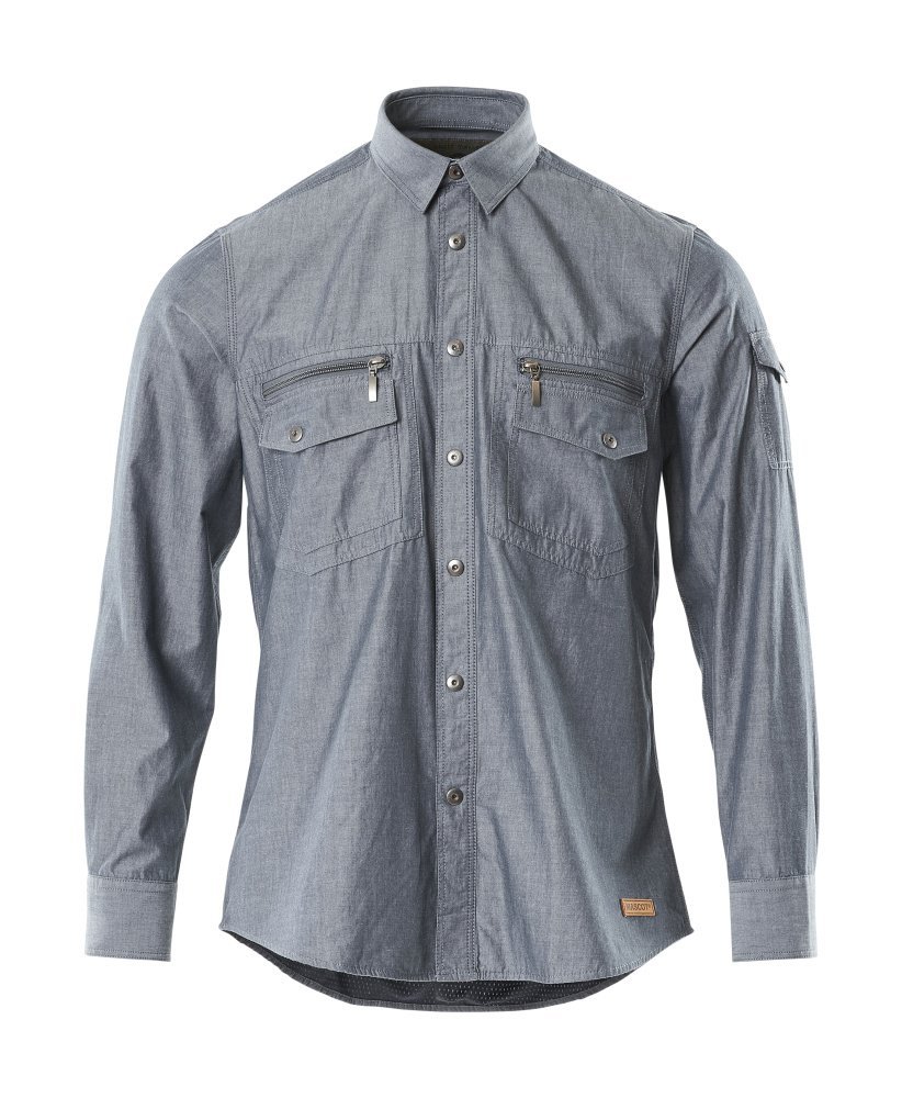 Mascot Hemd Chambray mit Netzfutter  Größe XL, gewaschener dunkler denim Produktbild img1 L