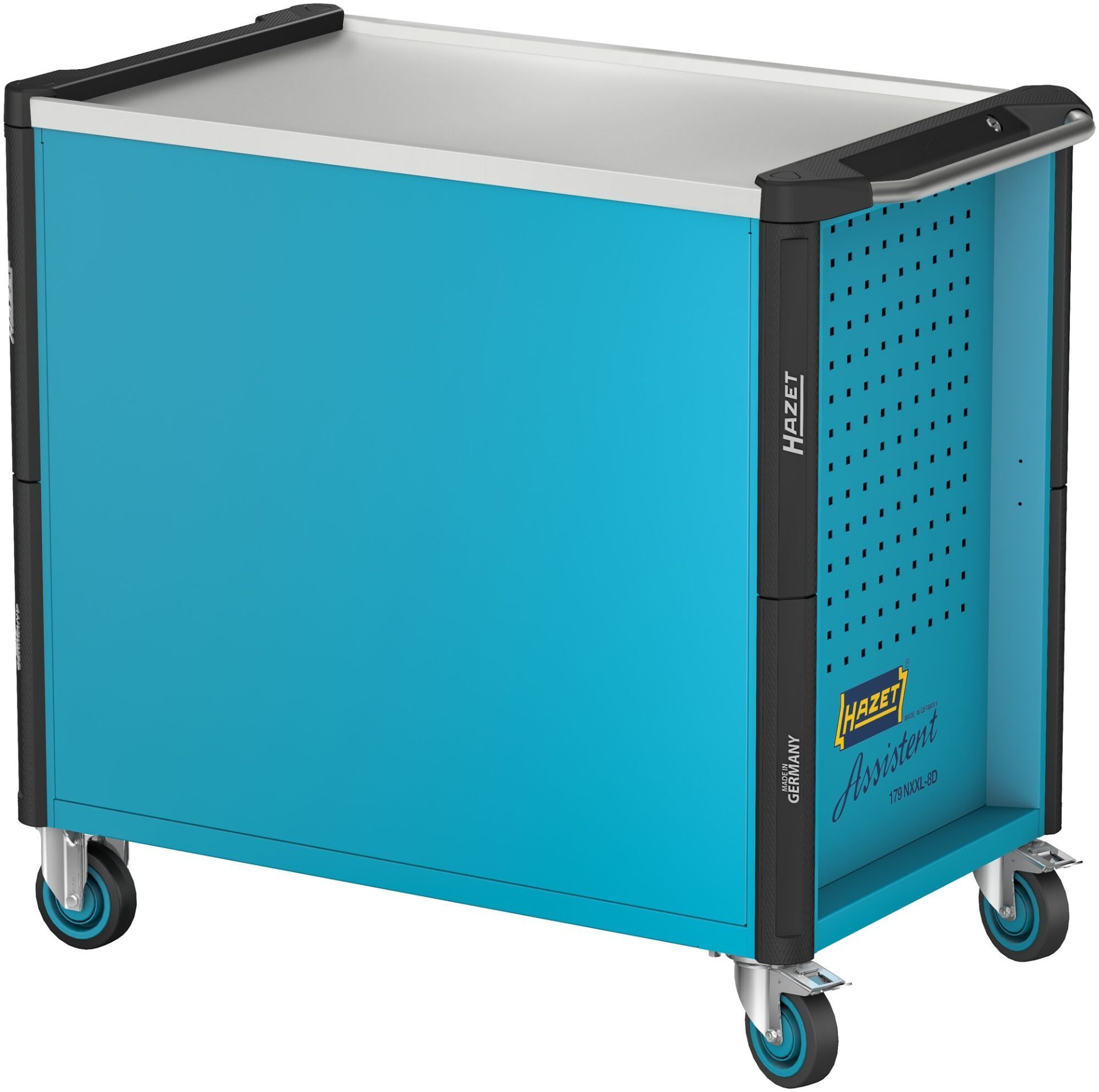 HAZET Werkstattwagen Assistent 179NXXL-8D ∙ L x B x H: 1133 mm x 642 mm x 1020 mm ∙ Schubladen, flach: 7× 81 x 870 x 522 mm ∙ Schubladen, hoch: 1× 166 x 870 x 522 mm Produktbild img4 L