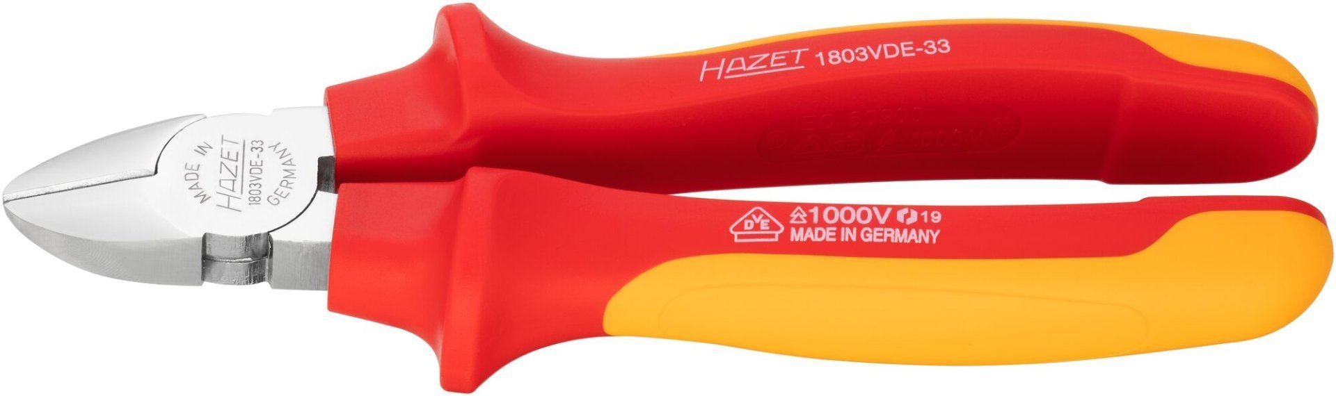 HAZET Seitenschneider ∙ schutzisoliert 1803VDE-33 ∙ Länge: 180 mm Produktbild img1 L