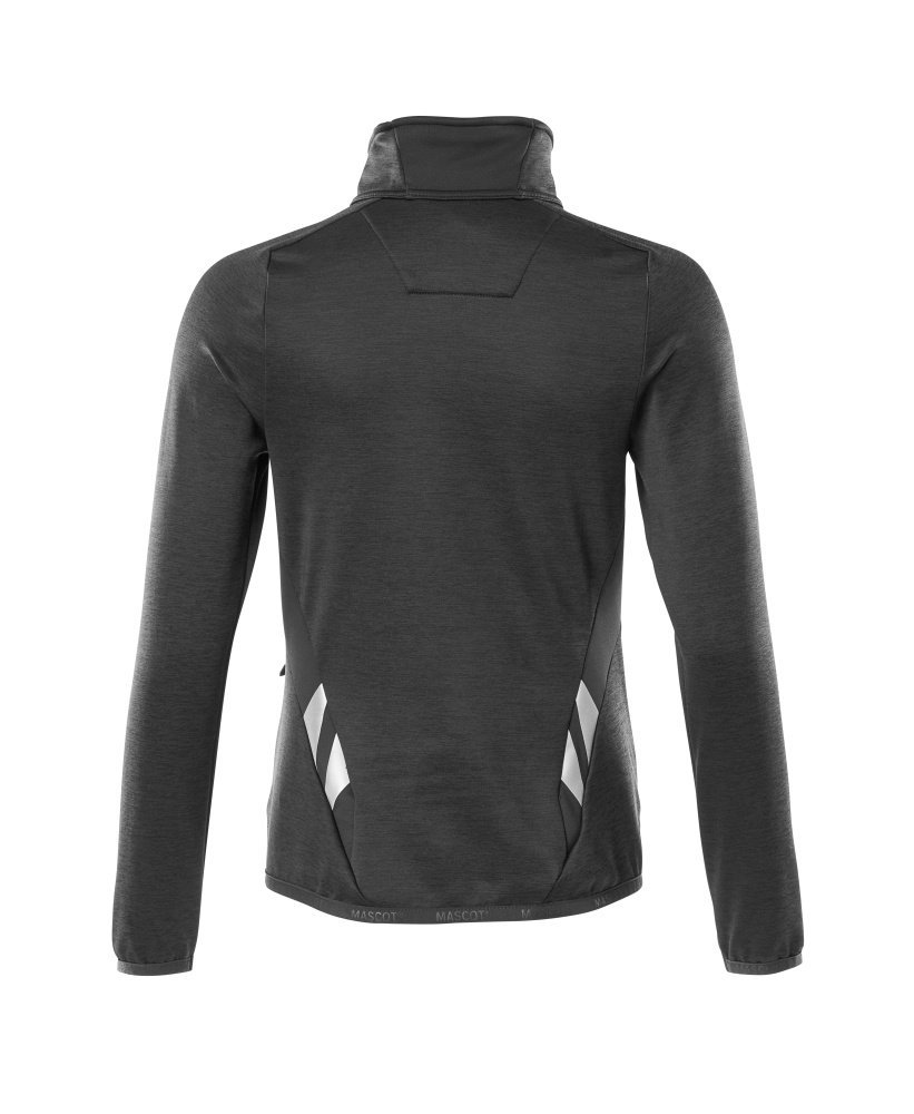 Fleecepullover mit Reißverschluss, Damen Microfleecejacke Größe XL, schwarz Produktbild img3 L