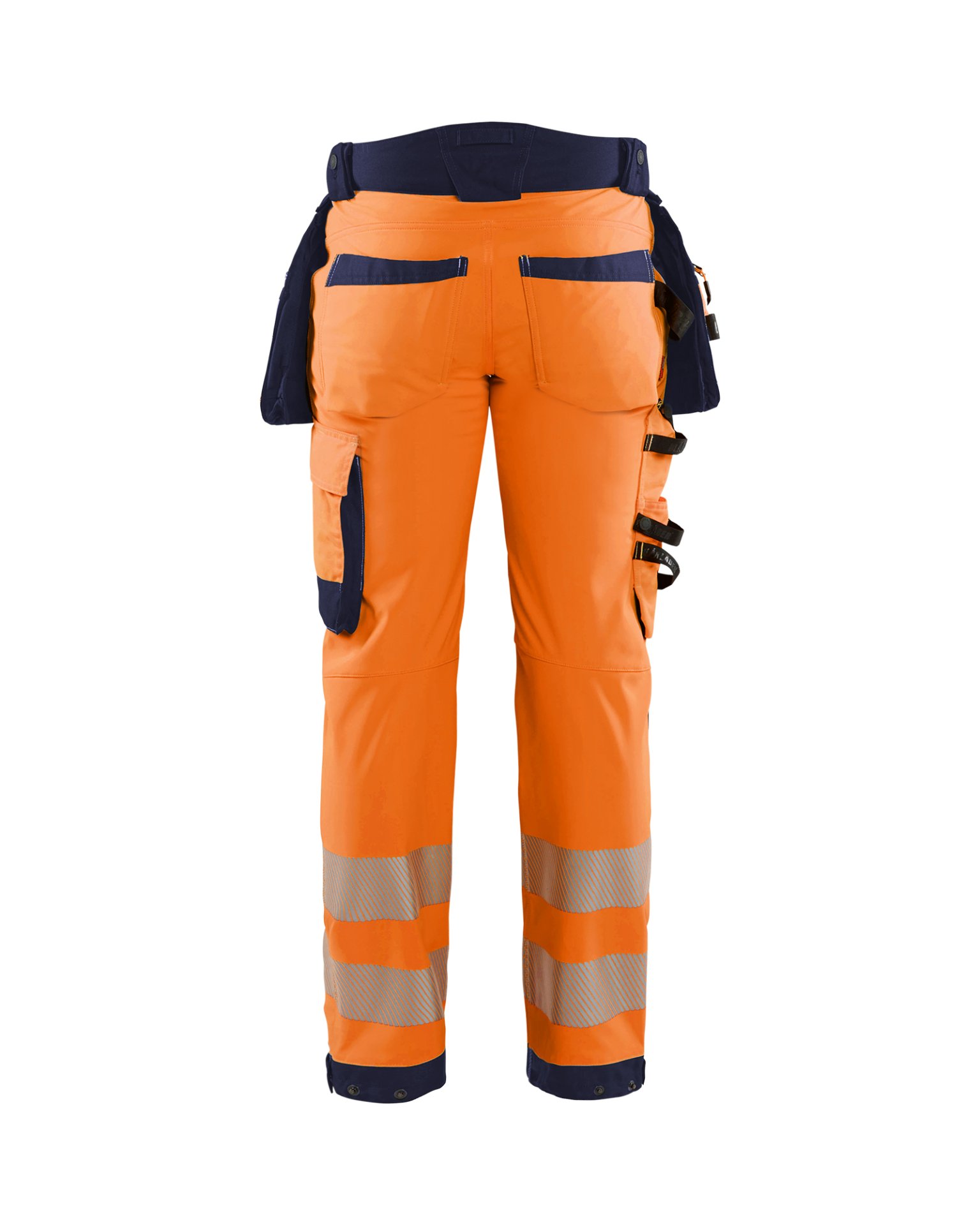 High Vis Softshell Arbeitshose High Vis Orange/Marineblau D21 Produktbild img2 L