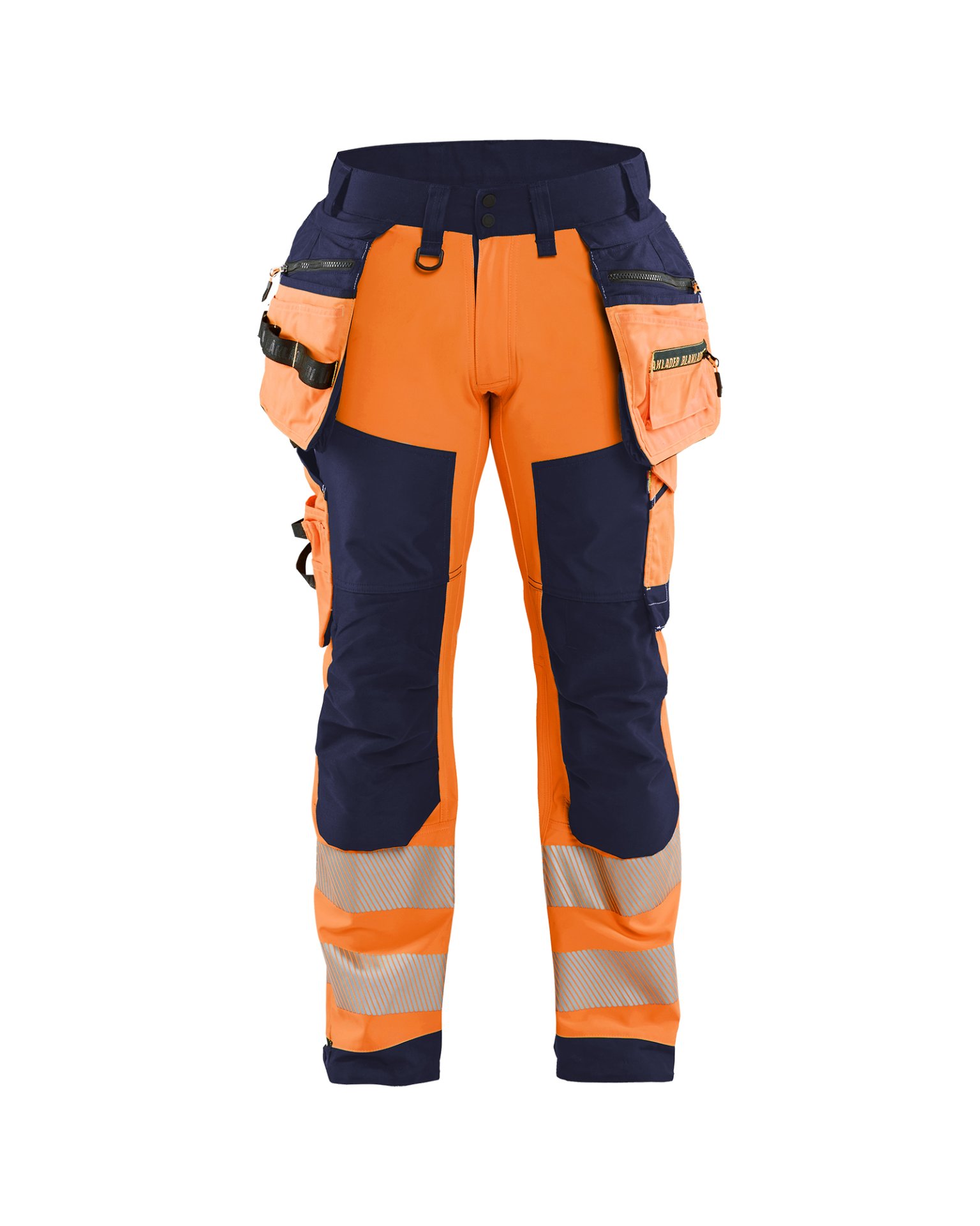High Vis Softshell Arbeitshose High Vis Orange/Marineblau D21 Produktbild img1 L