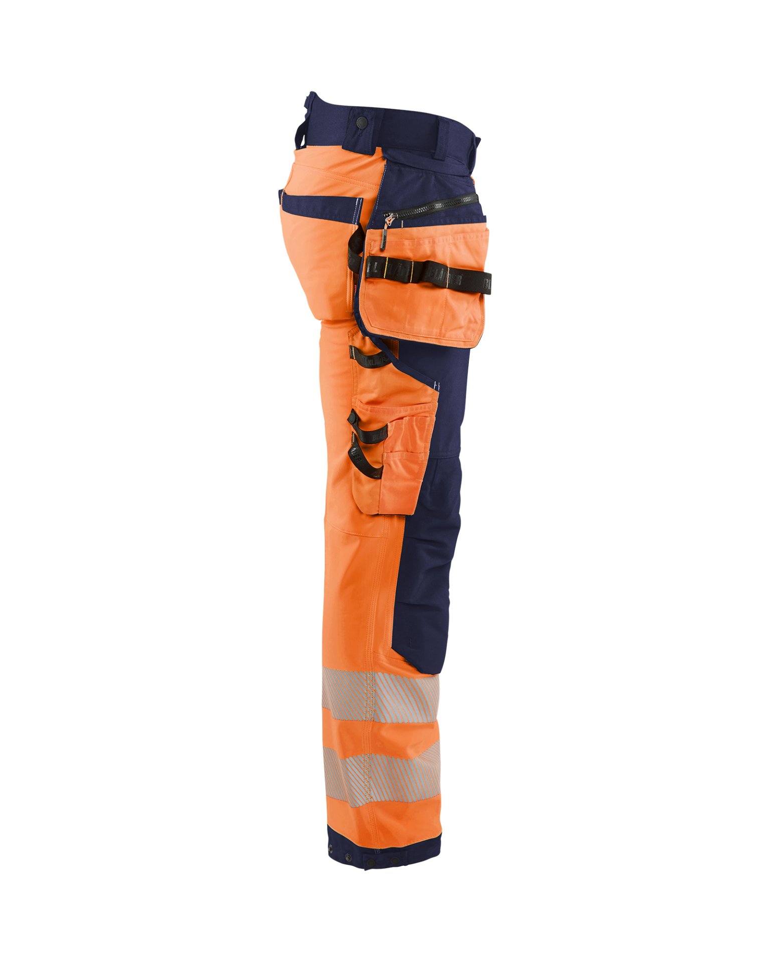 High Vis Softshell Arbeitshose High Vis Orange/Marineblau D21 Produktbild img3 L