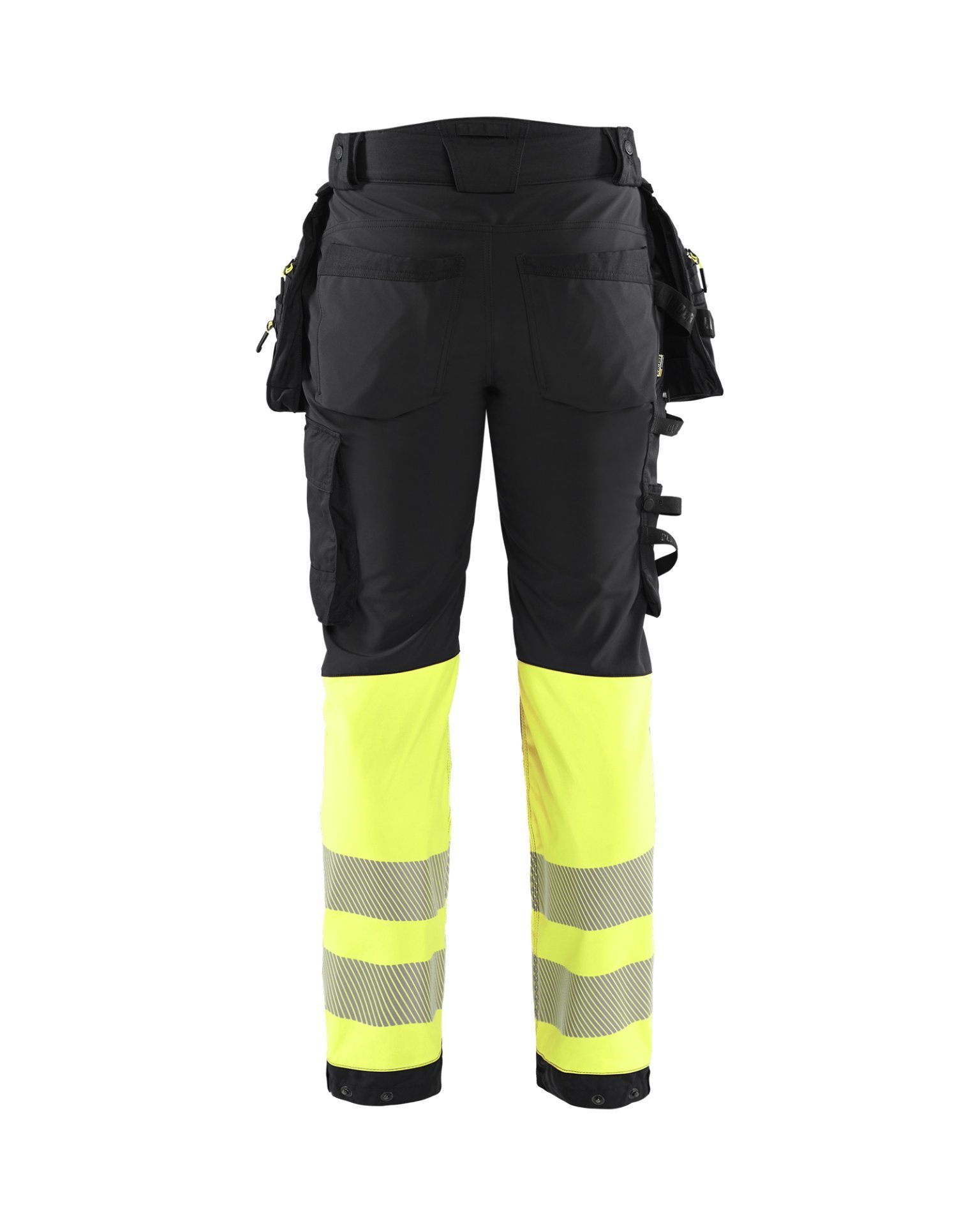 High Vis Arbeitshose Softshell Schwarz/Gelb D21 Produktbild img2 L