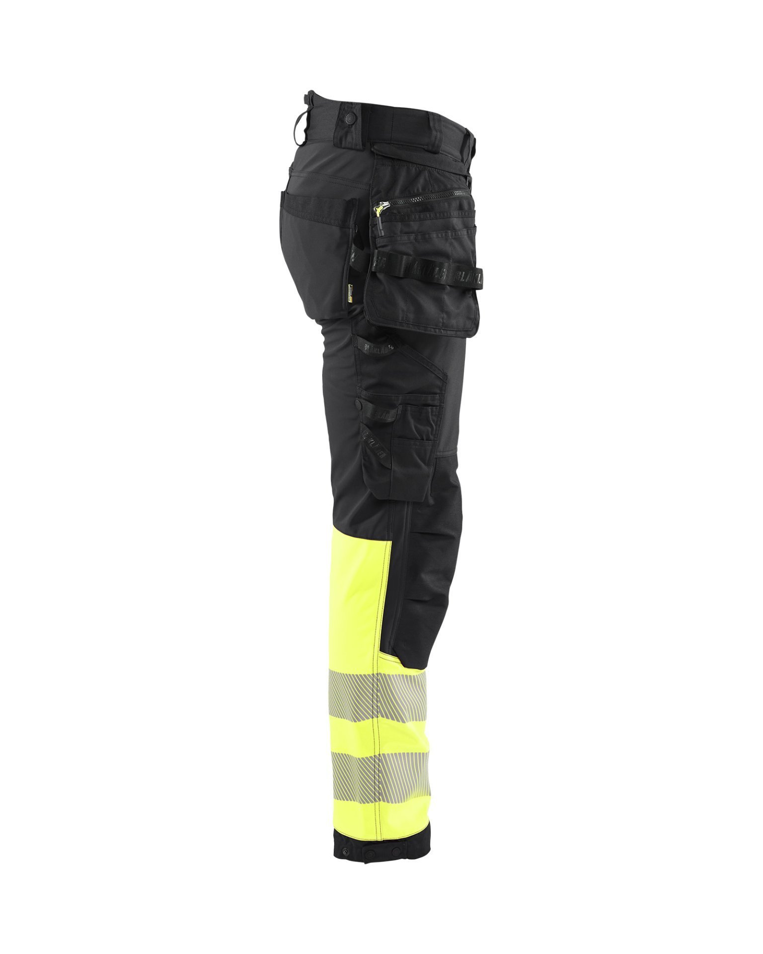 High Vis Arbeitshose Softshell Schwarz/Gelb D21 Produktbild img3 L