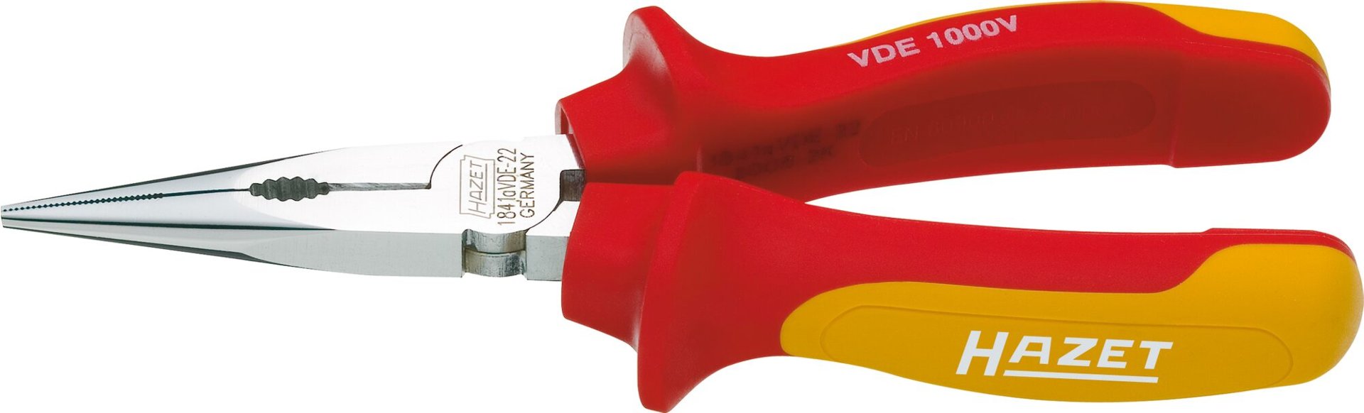 HAZET Flachrundzange ∙ schutzisoliert 1841AVDE-22 ∙ Länge: 160 mm Produktbild img1 L