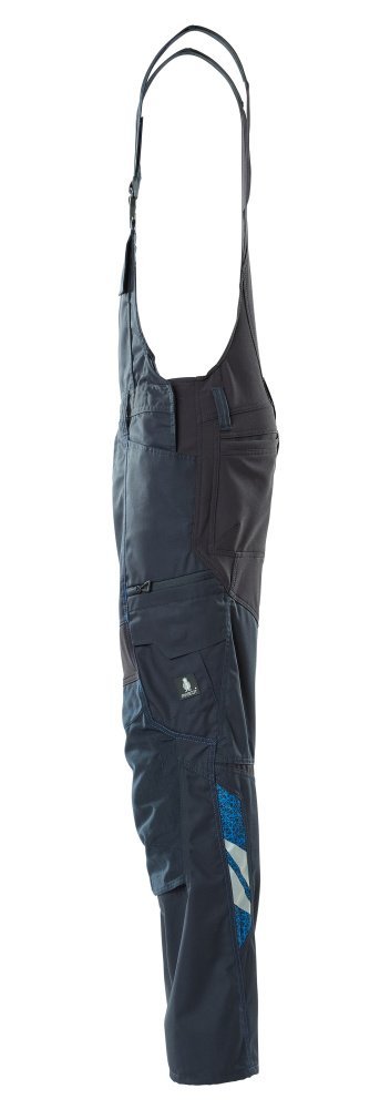 Latzhose, Knietaschen, Stretch-Einsätze Latzhose Größe 90C48, schwarzblau Produktbild img2 L