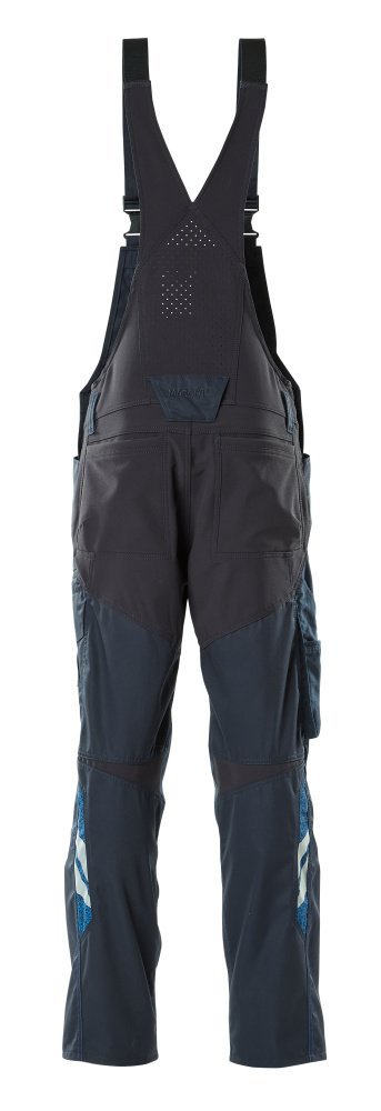 Latzhose, Knietaschen, Stretch-Einsätze Latzhose Größe 90C48, schwarzblau Produktbild img3 L