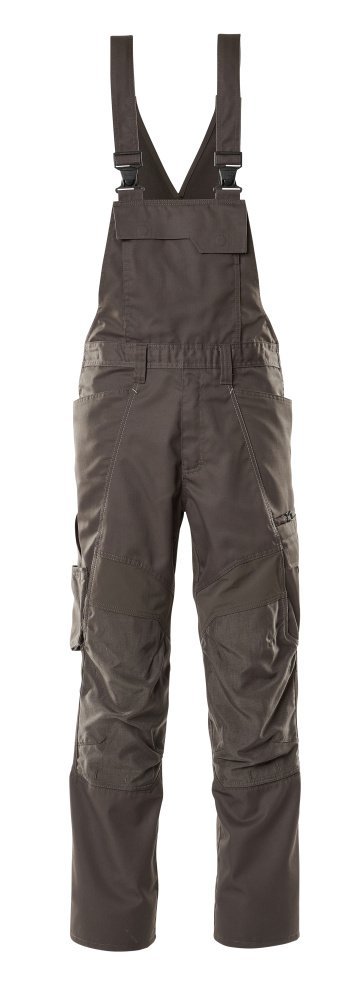 Latzhose, Knietaschen, Stretch-Einsätze Latzhose Größe 90C46, dunkelanthrazit Produktbild img1 L
