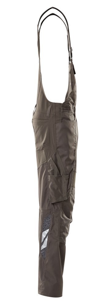 Latzhose, Knietaschen, Stretch-Einsätze Latzhose Größe 90C46, dunkelanthrazit Produktbild img4 L