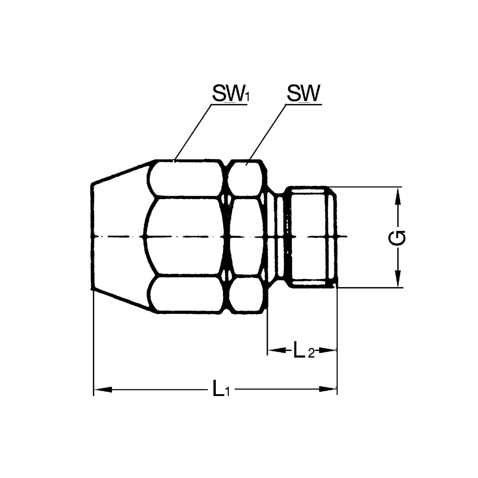 RIEGLER Einschraubverschraubung, Alu, für PVC-Gewebeschlauch 15x9, G 1/4 Produktbild img2 L