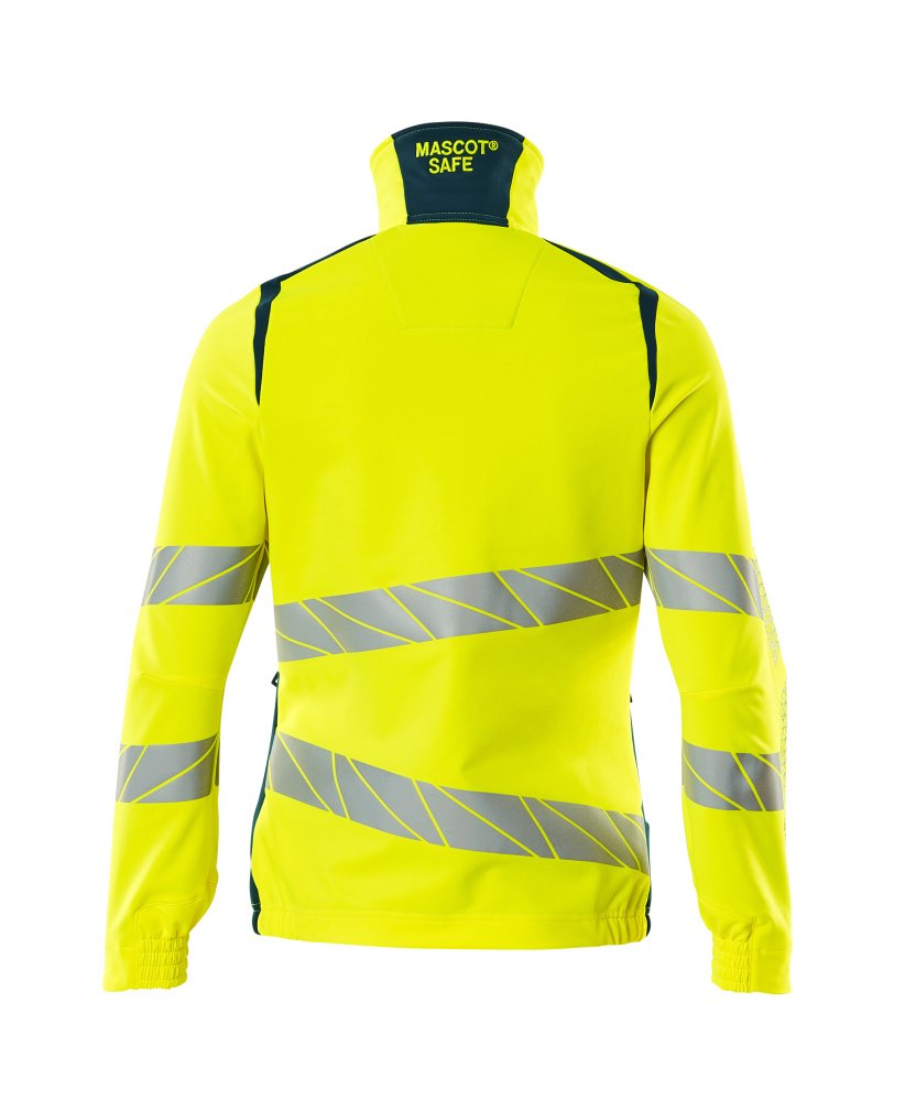 Jacke, Damen, ULTIMATE STRETCH Arbeitsjacke Größe S, hi-vis gelb/dunkelpetroleum Produktbild img3 L
