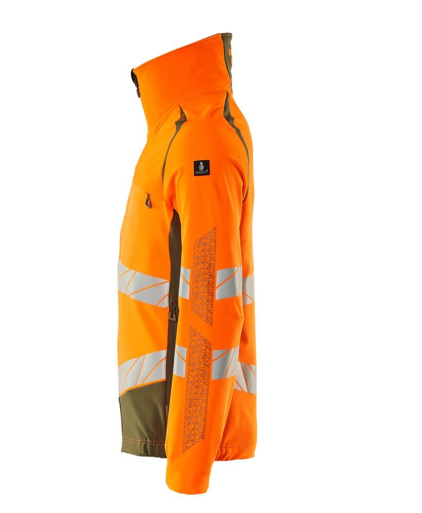 Jacke, ULTIMATE STRETCH Arbeitsjacke Größe L, hi-vis orange/moosgrün Produktbild img2 L
