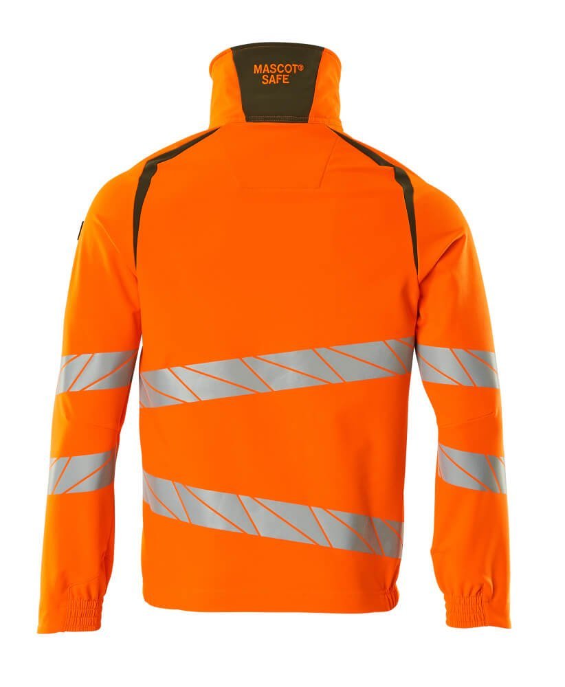 Jacke, ULTIMATE STRETCH Arbeitsjacke Größe L, hi-vis orange/moosgrün Produktbild img3 L