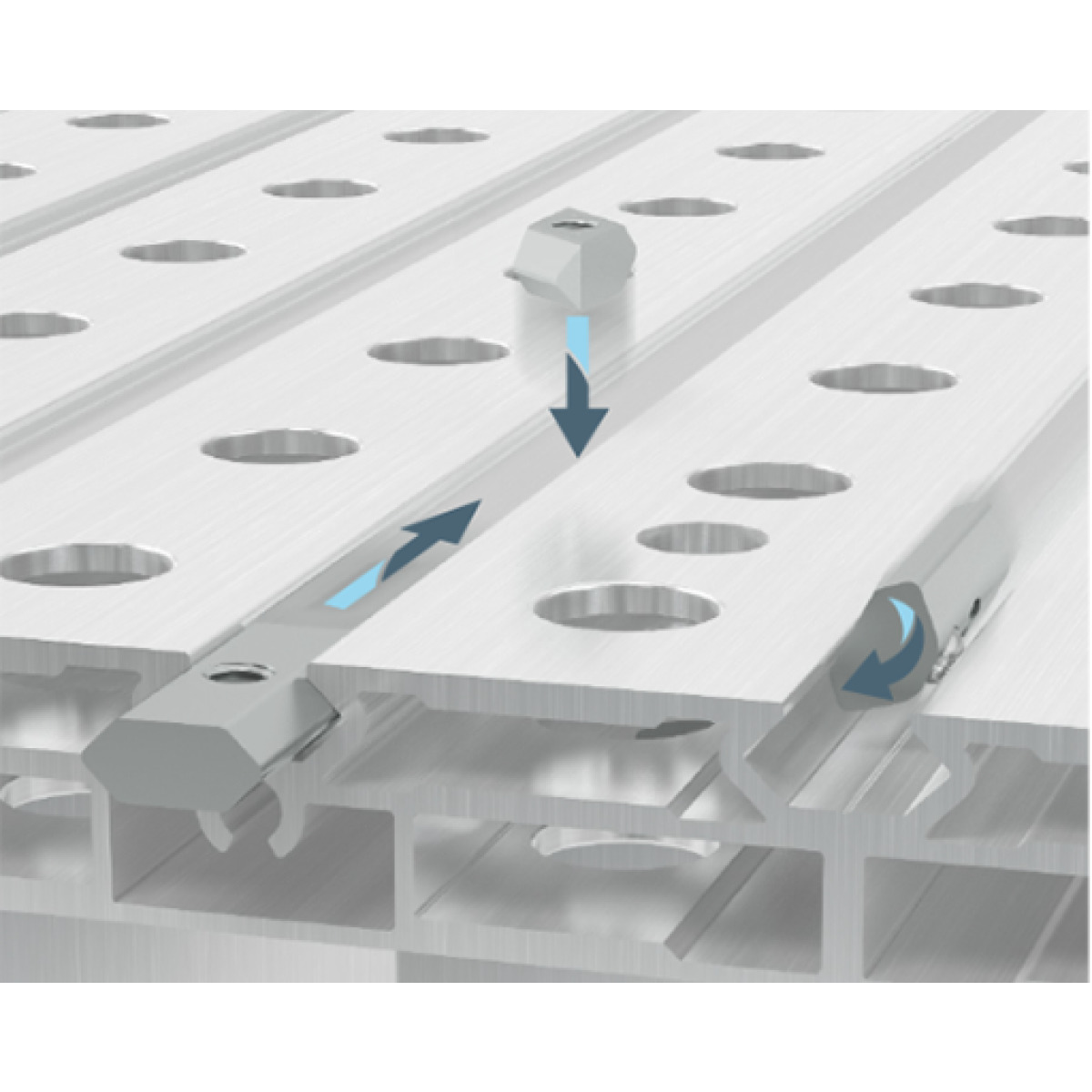 Schweisskraft Werkbank Siegmund mit Alu Tischprofilen 1200x1000 System 16, höhenverstellbar Produktbild img2 L