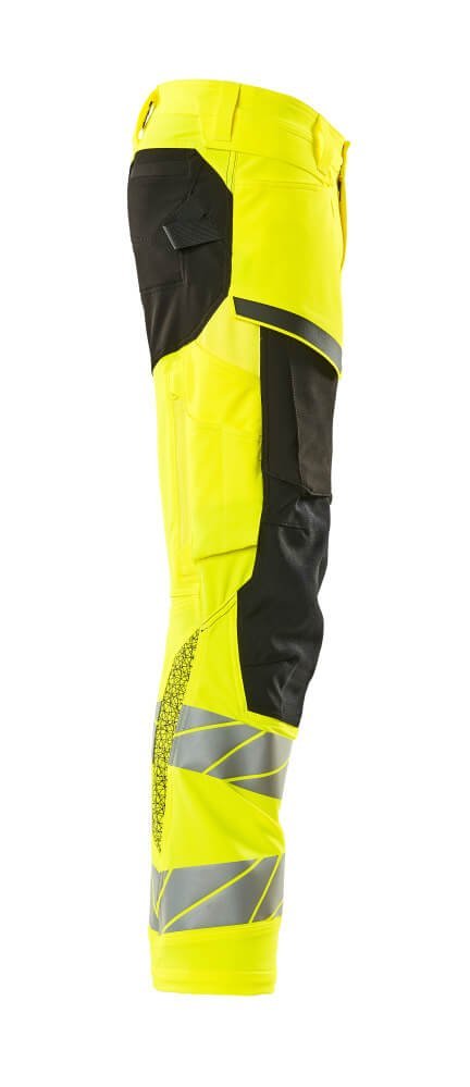 Hose mt Knietaschen, ULTIMATE STRETCH Hose Größe 76C46, hi-vis gelb/schwarz Produktbild img4 L