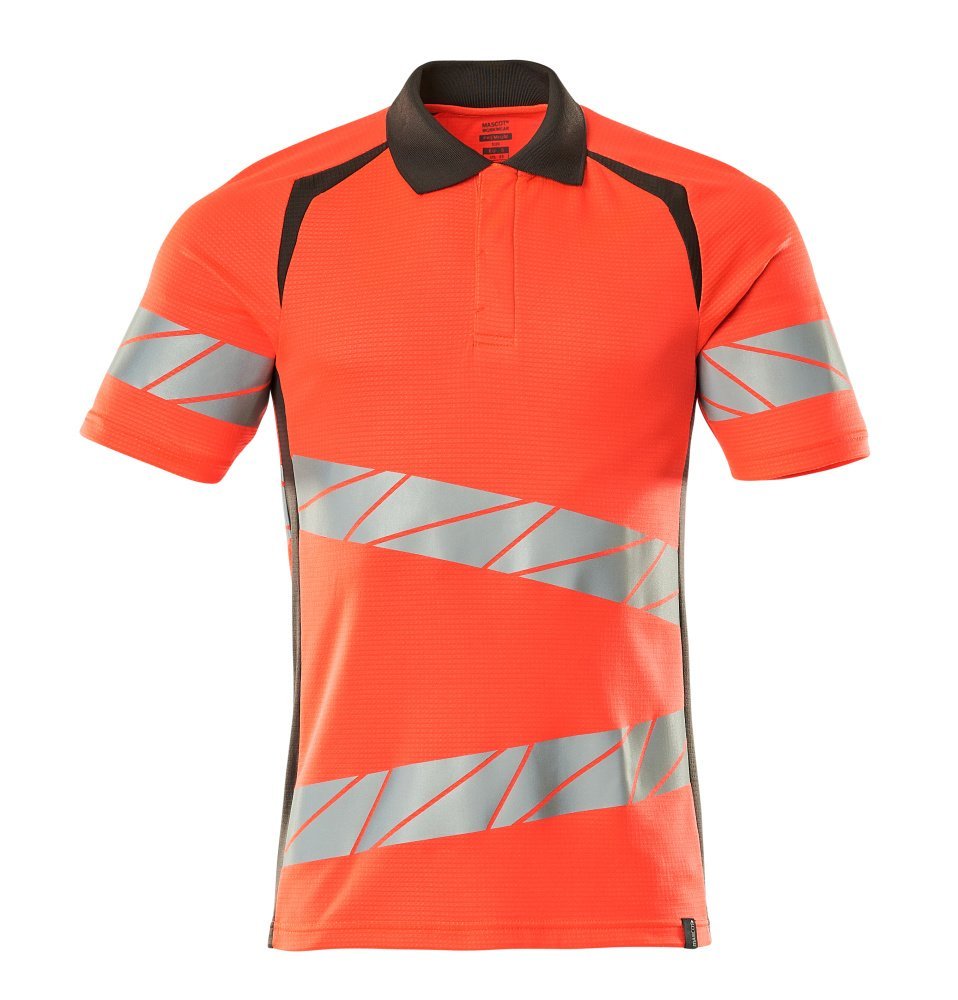 Polo-Shirt, moderne Passform Polo-shirt Größe 3XLONE, hi-vis rot/dunkelanthrazit Produktbild img1 L