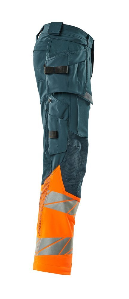 Hose mit Hängetaschen, ULTIMATE STRETCH Hose Größe 82C54, dunkelpetroleum/hi-vis orange Produktbild img4 L