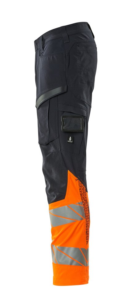 Hose, Schenkeltaschen, ULTIMATE STRETCH Hose Größe 82C50, schwarzblau/hi-vis orange Produktbild img2 L
