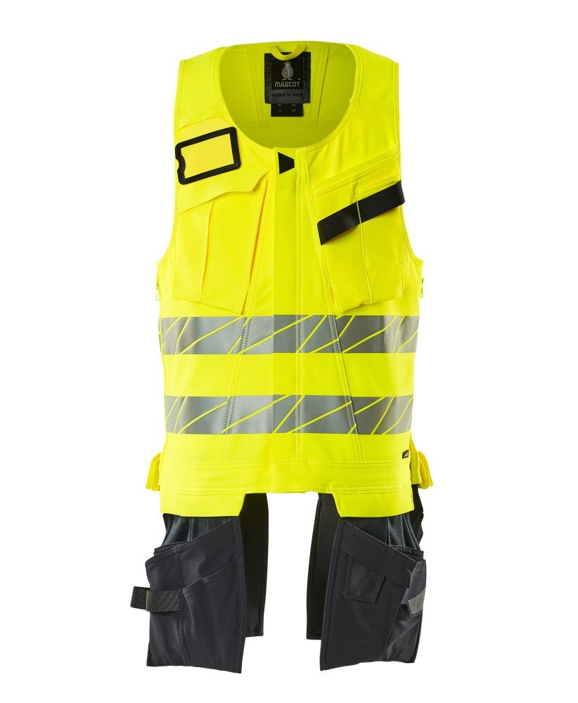 Mascot Werkzeugweste, ULTIMATE STRETCH Werkzeugweste Größe 2XL, hi-vis gelb/schwarzblau Produktbild img1 L