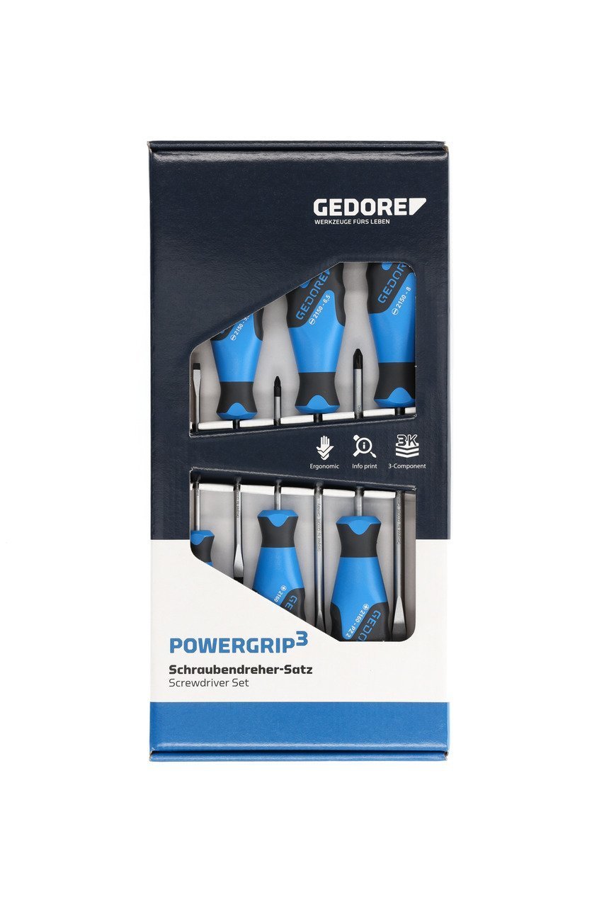 GEDORE 2150-2160 PZ-06 3K-Schraubendreher-Satz 6-teilig IS 4-8 PZ 1-2 Produktbild img3 L