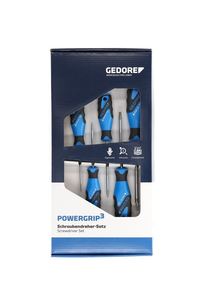 GEDORE 2163 TX-05 3K-Schraubendreher-Satz 5-teilig TX T10-T30 Produktbild img3 L