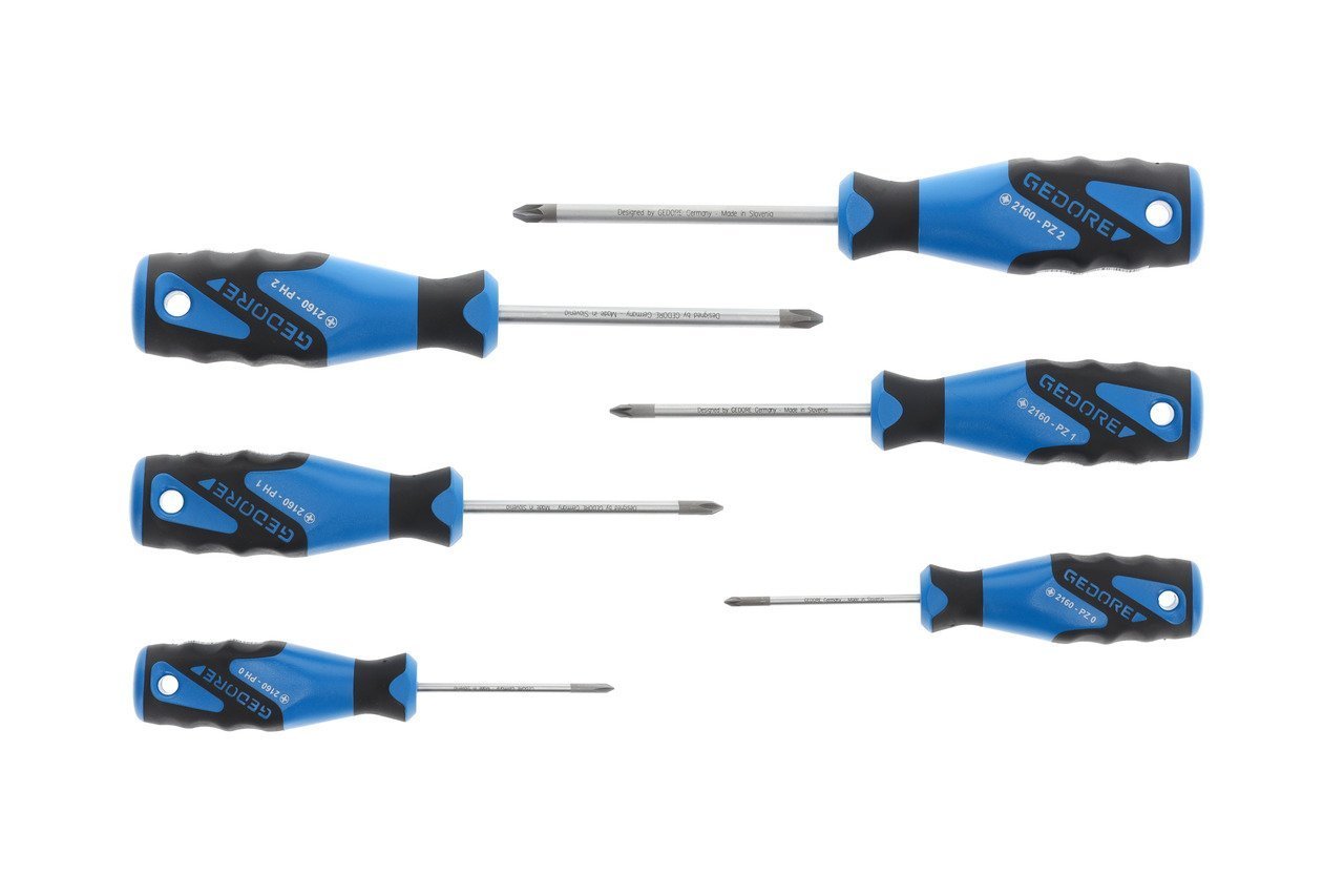 GEDORE 2160 PHZ-06 3K-Schraubendreher-Satz 6-teilig PH+PZ 0-1-2 Produktbild img2 L