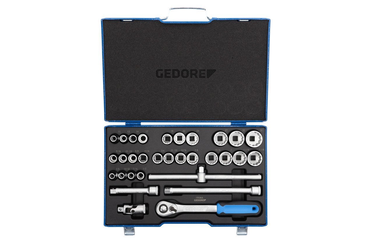 GEDORE D 19 XMAU-20 Steckschlüssel-Satz 1/2" 31-teilig Produktbild img2 L
