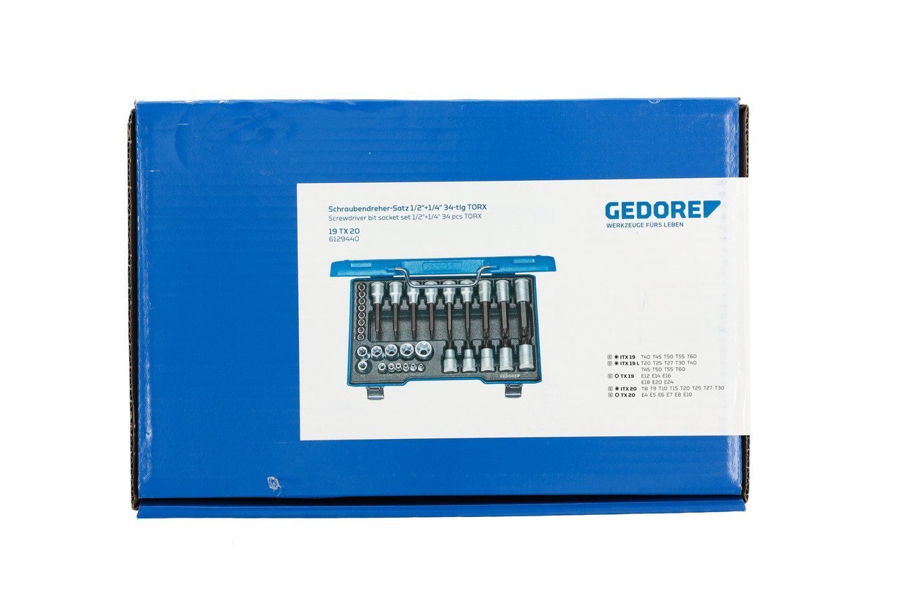 GEDORE 19 TX 20 Schraubendreher-Satz 1/2"+1/4" 34-teilig TX Produktbild img6 L