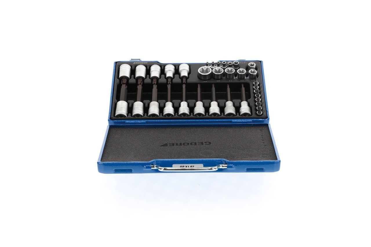 GEDORE 19 TX 20 Schraubendreher-Satz 1/2"+1/4" 34-teilig TX Produktbild img4 L