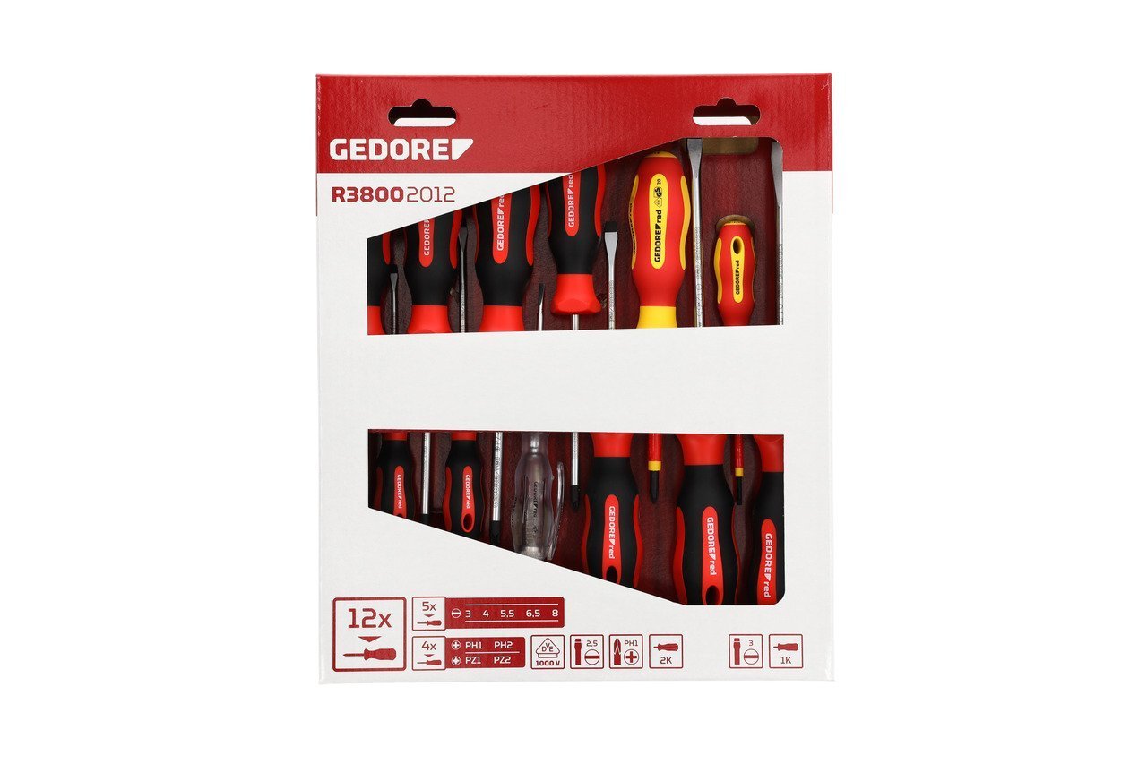 GEDORE R38002012 Schraubendrehersatz PH+PZ+LS 2K 12-teilig Produktbild img3 L