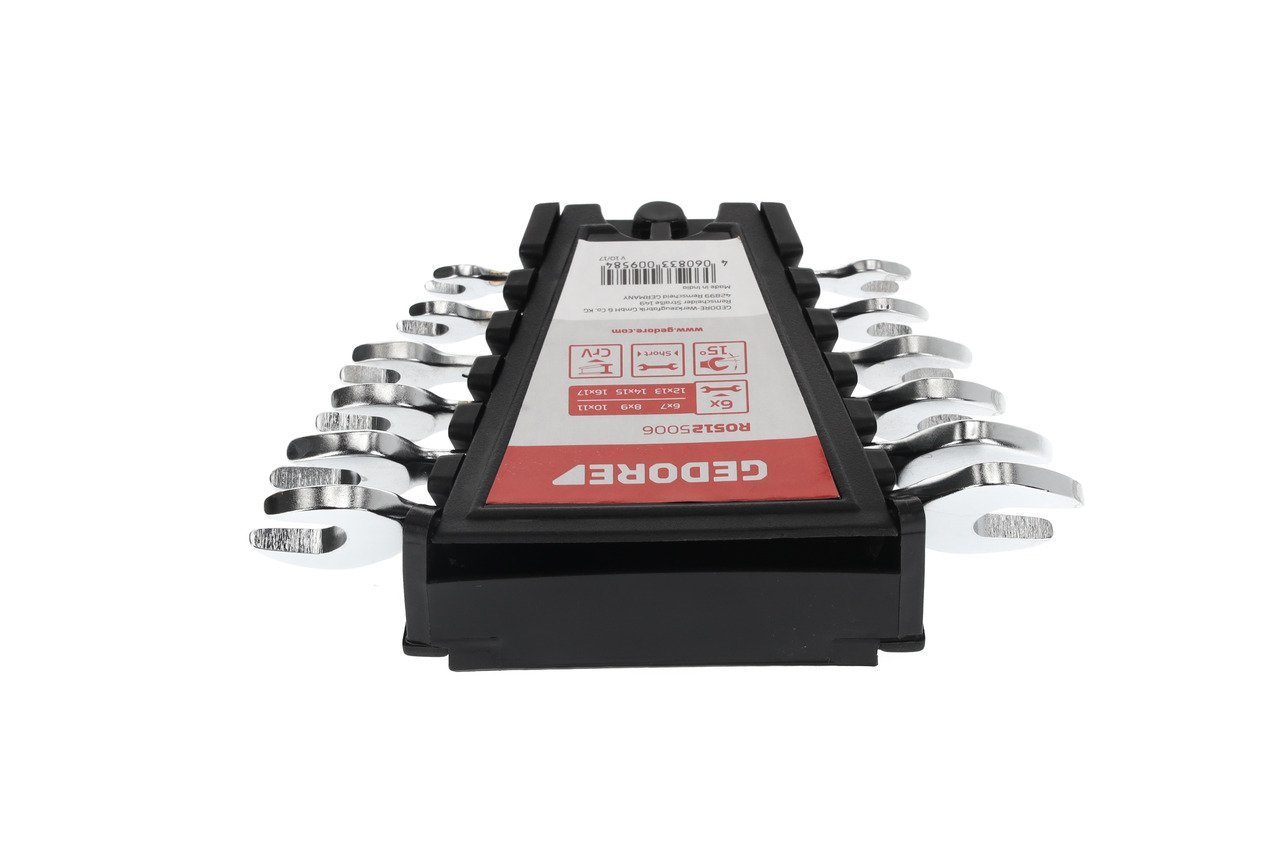 GEDORE R05125006 Doppelmaulschlüssel Satz kurz SW6-17 mm 6-teilig Produktbild img4 L