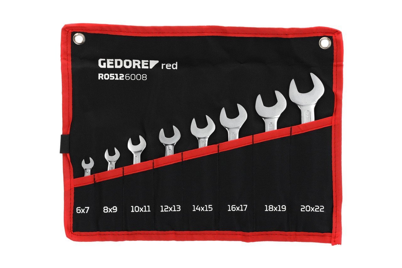 GEDORE R05126008 Doppelmaulschlüssel Satz kurz SW6-22 mm 8-teilig Produktbild img2 L