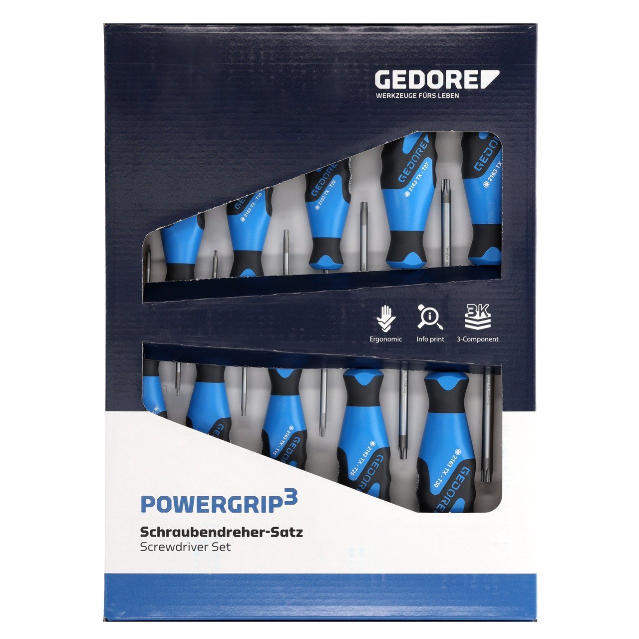 GEDORE 2163 TX-010 3K-Schraubendreher-Satz 10-teilig TX T7-T40 Produktbild img3 L