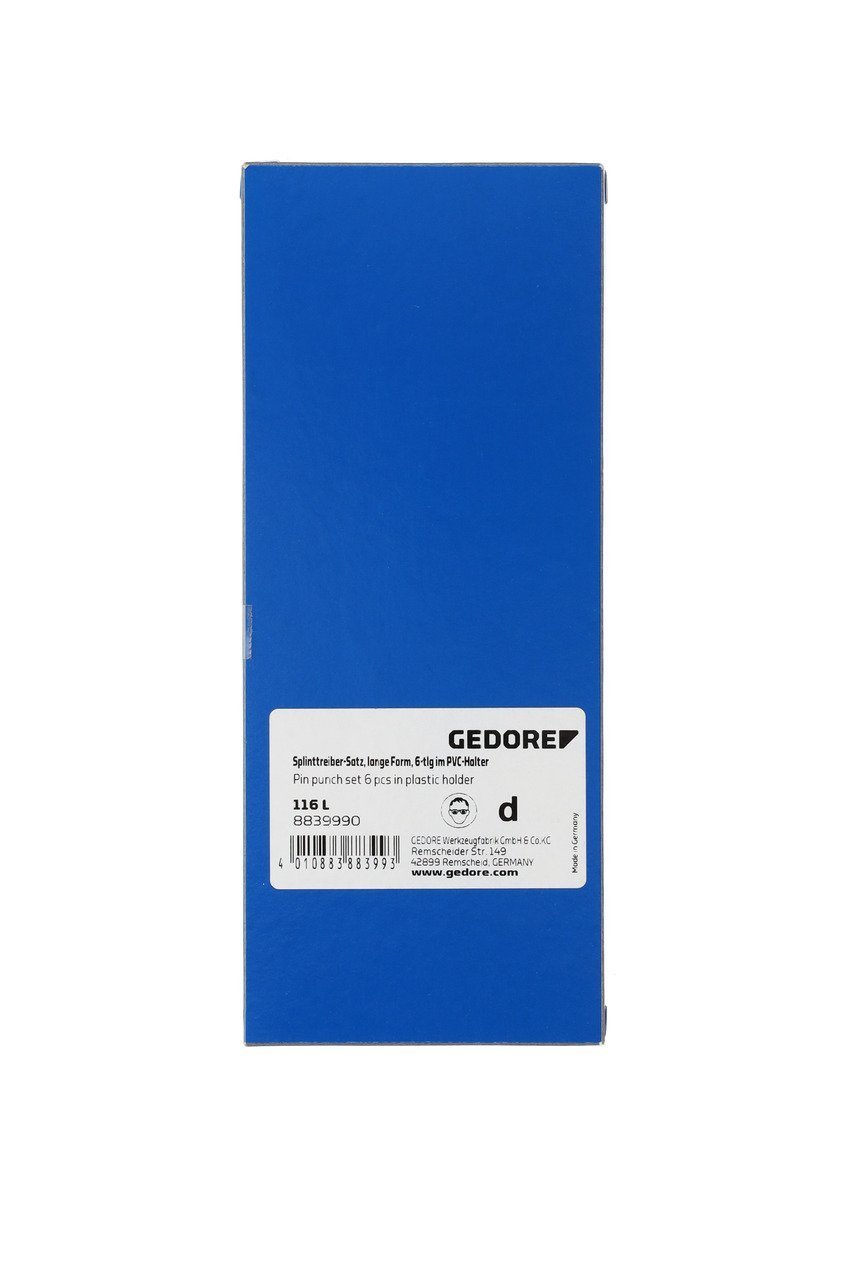 GEDORE 116 L Splinttreiber-Satz, lange Form, 6-teilig im PVC-Halter Produktbild img7 L