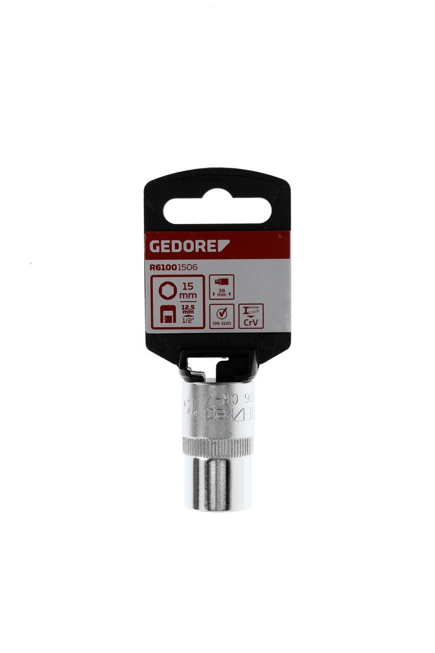 GEDORE R61001506 Steckschlüsseleinsatz 1/2" 6-kant 15 mm Länge 38 mm Produktbild img7 L
