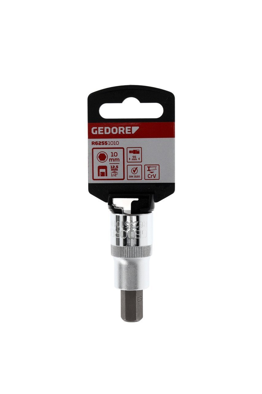 GEDORE R62551010 Schraubendrehereinsatz 1/2" 10 mm Länge 55 mm Produktbild img7 L