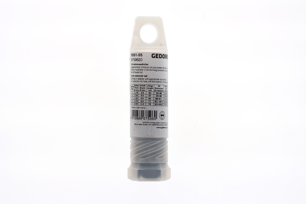 GEDORE 8551-55 Schraubenausdreher-Satz 5-teilig M3-M18 Produktbild img3 L