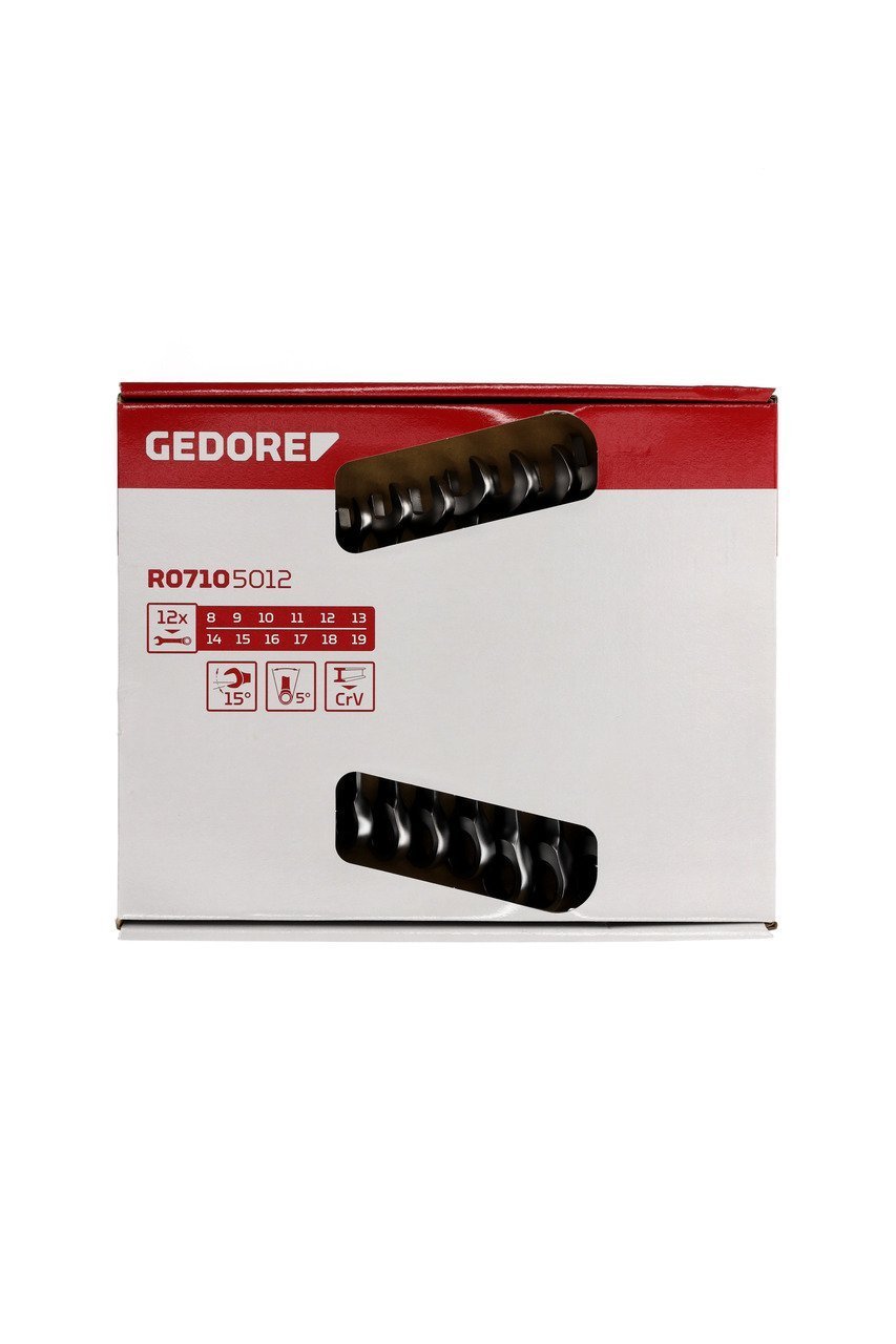 GEDORE R07105012 Ringratschenmaulschlüssel Satz SW8-19 mm 12-teilig Produktbild img6 L